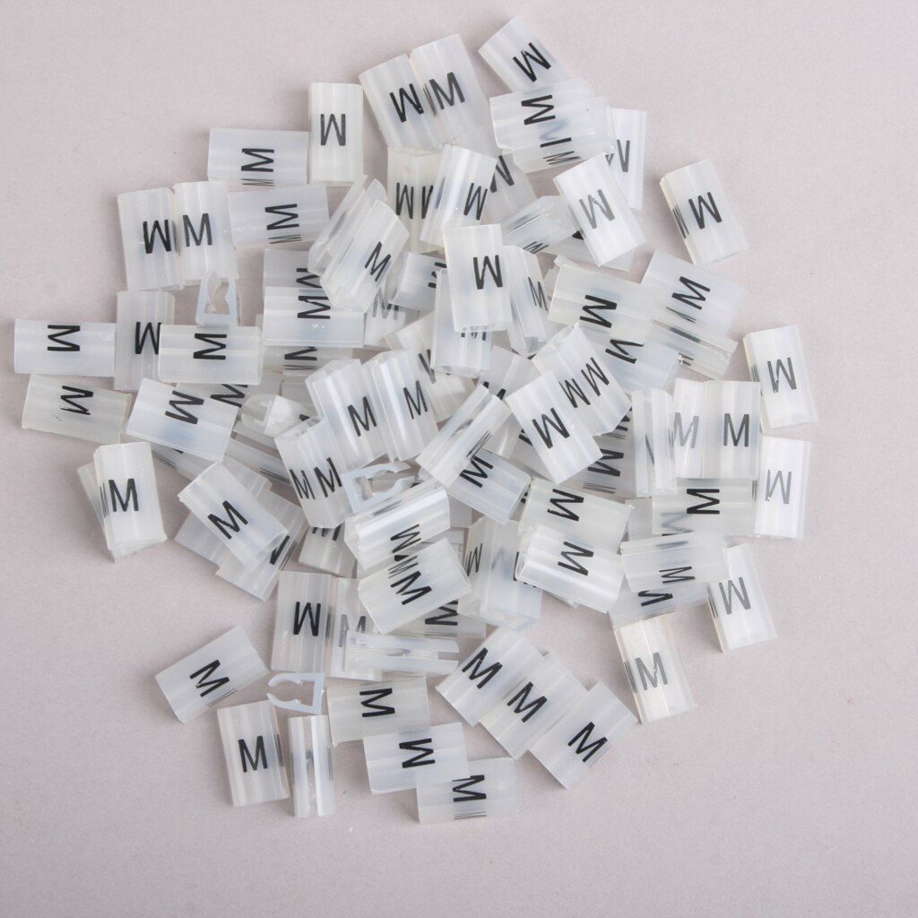 100Pcs Rechthoek Hanger Sizer Kledingstuk Markers &quot;S-XXL&quot; Plastic Grootte Marker Tags