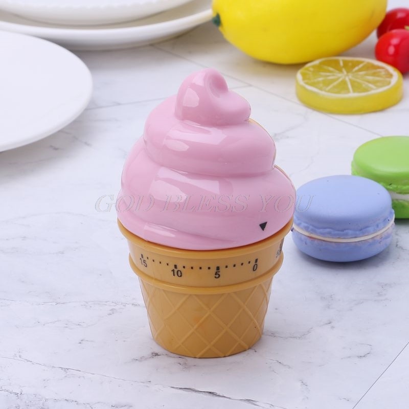 Ice Cream Mechanical Kitchen Timer Cooking Countdown Timer Clock Kitchen Gadgets Tool