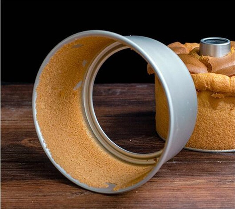 Chiffon Cake Tin Mold Aluminium Chiffon Cake Pan Verwijderbare Bodem Holle Schoorsteen Cakevorm Diy Bakken Cake Gereedschappen 6/8/10Inch