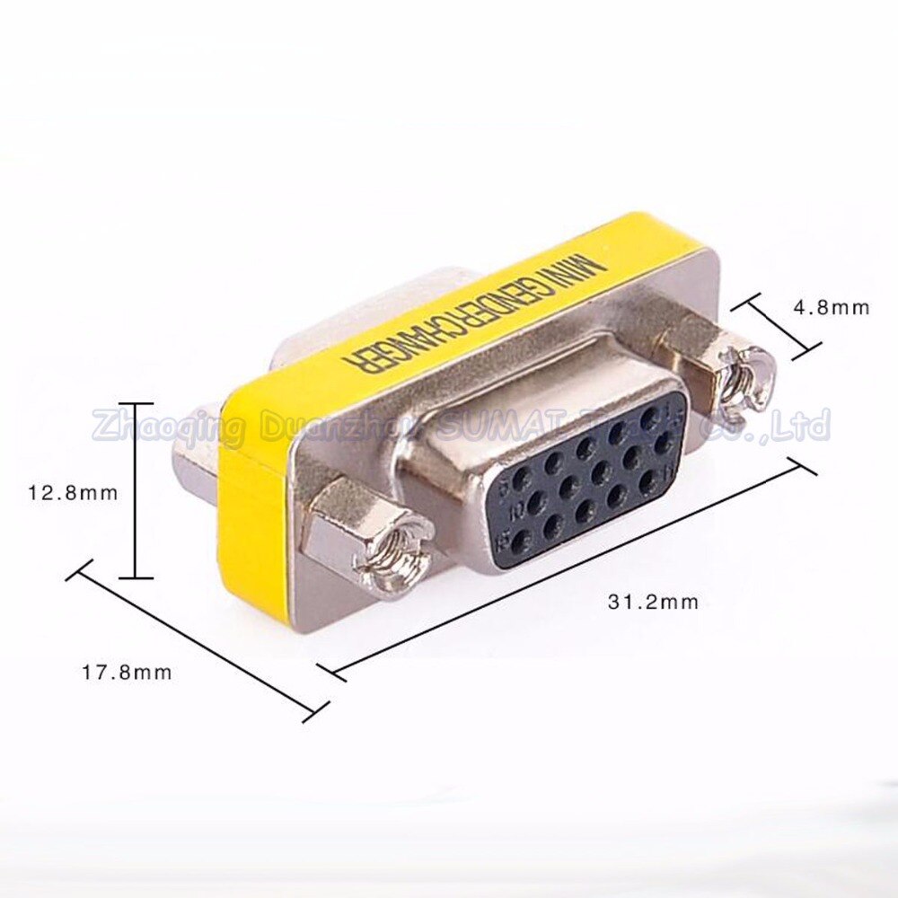 VGA Adapter DB15 15 Pin Adapter VGA Female to Female Connector