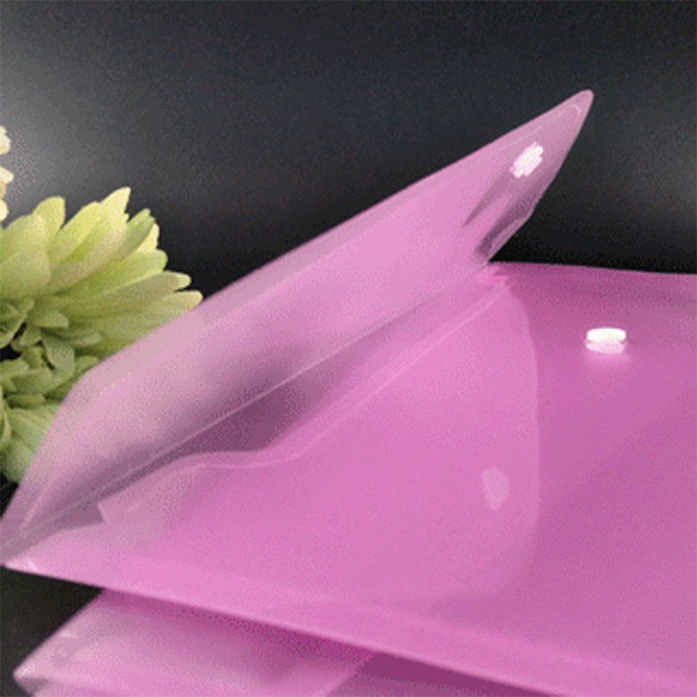 A4 Transparent Document Folder File Folder Stationery School Office Cover 6 Colors Students Premium: rose red