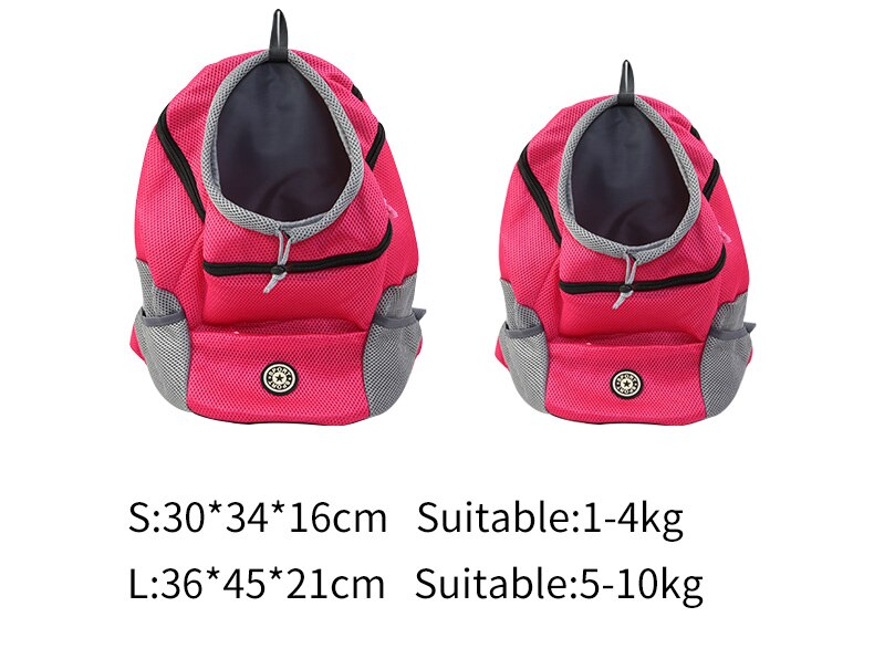 Tragbare Haustier Hund Katze Träger Tasche Doppelt Schulter Reise Rucksack draussen Vorderseite Taschen Oxford Gittergewebe Atmungsaktiv Hund Haustiere Zubehör