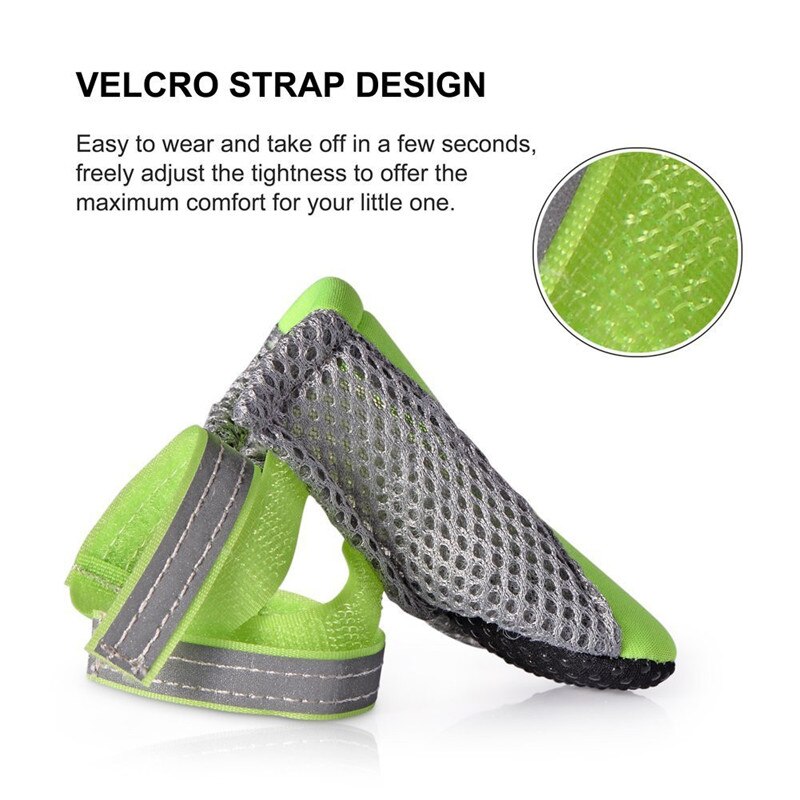 4 Stks/set Hond Schoenen Mesh Ademend Comfortabele Zachte Bodem Schoenen voor Indoor Antislip Schoenen voor Hond Huisdier Schoenen Levert