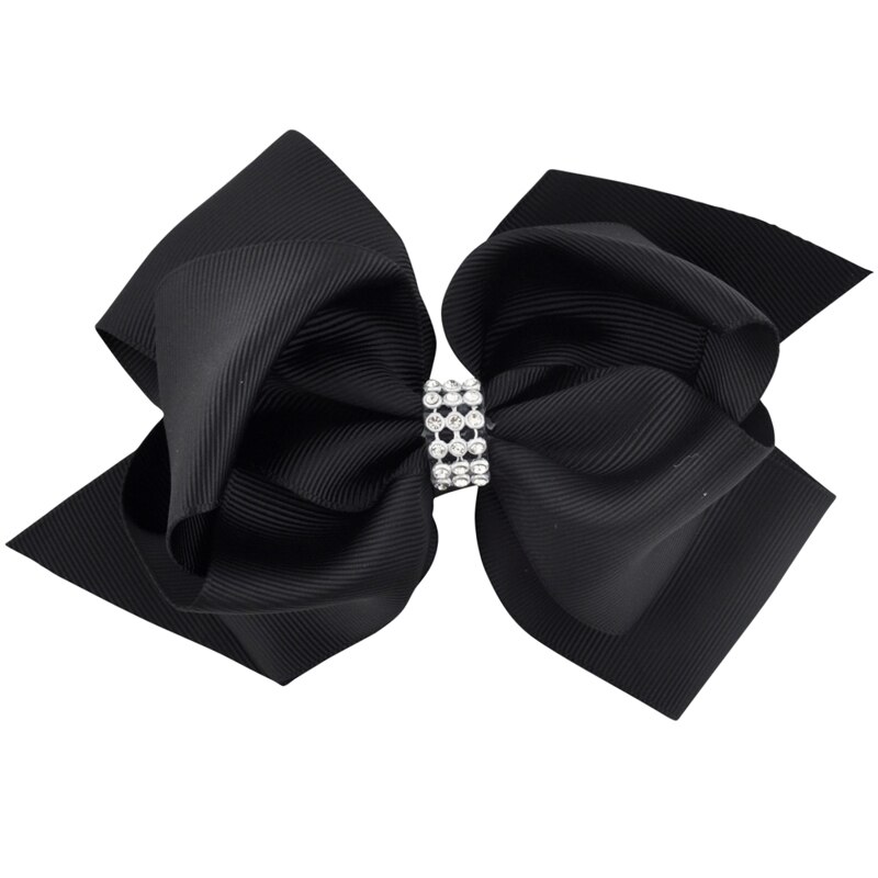20 kleuren 6 inch meisjes luxe strass strik haarspeldjes kinderen grosgrain lint haarstrik haarspelden hoofddeksels haaraccessoires