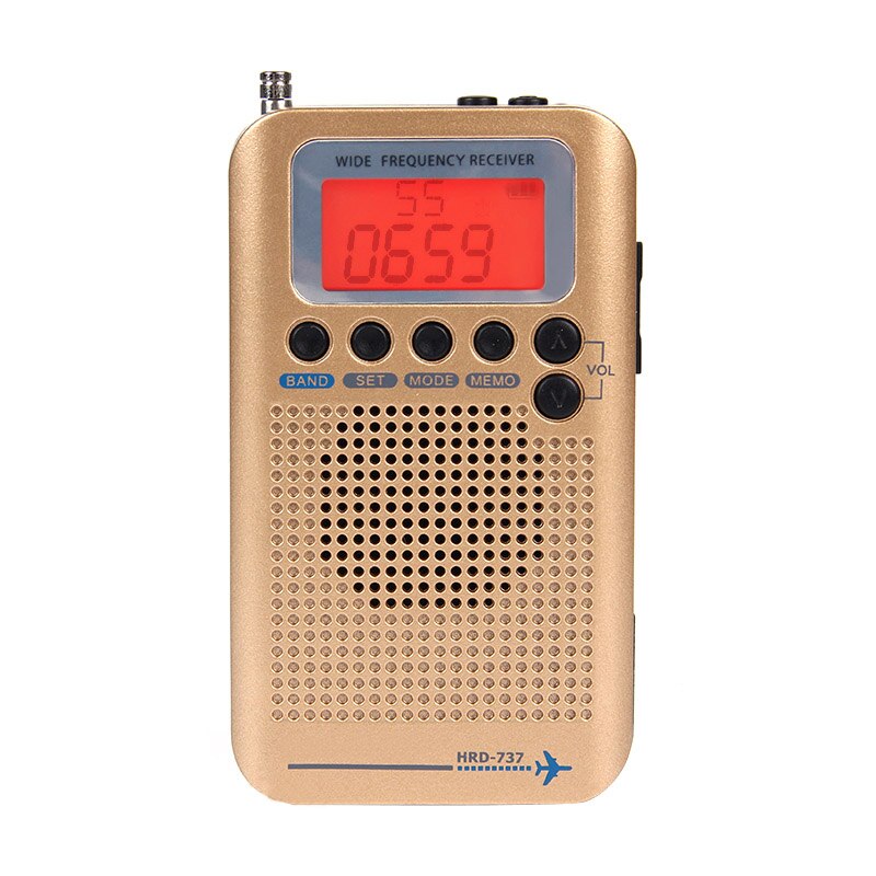 Multifunctional Full Band Radio FM/AM/SW/Air/VHF Reception Portable Radio NK-Shopping: Golden