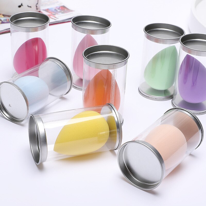Borla cosmética para base de maquillaje, esponja hidrofílica en forma de gota de agua, no esponja de látex, herramienta de maquillaje de belleza para uso Dual en seco y mojado 1 ud.