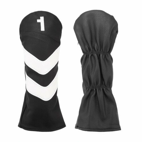 4PCS Golf Wood Club Head Covers Driver Fairway Woods Hybrid Headcovers UT Club Headcovers For TM SC OB: Black Driver Cover
