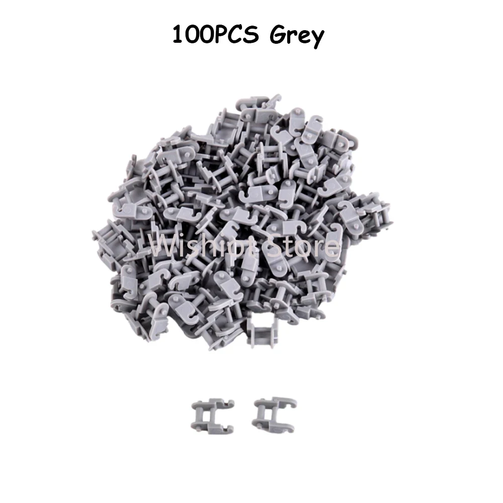 100Stck Technische Teile 3711 14696 Verknüpfung Kette Ziegel für MOC Bausteine Getriebe Panzer Spur treten Motorrad Zug freundlicher spielzeug: Licht Grau