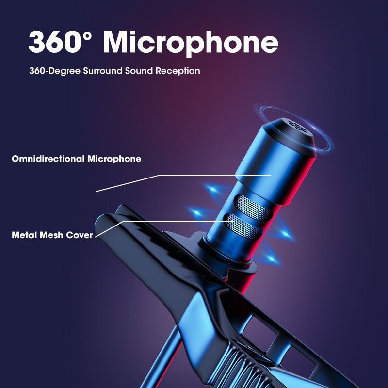 3.5mm Mini Microphone With Monitor Earphones For Tiktok Lavalier Lapel Clip Portable Mic Hands Free Audio Mic