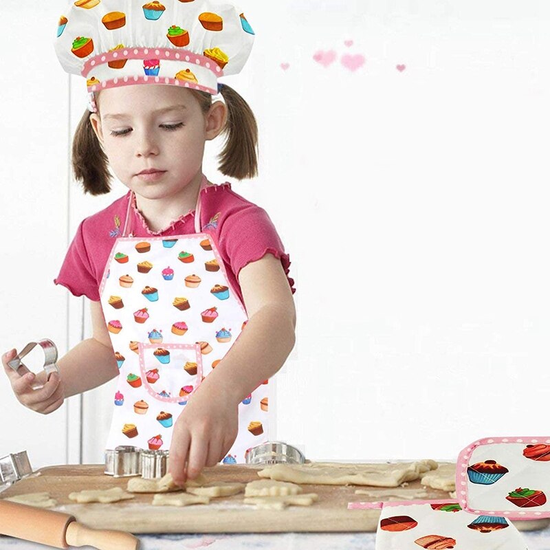 13Stck Komplette freundlicher Kochen und Backen einstellen mit Schürze Koch Hütte Handschuhe und Besteck freundlicher Koch einstellen