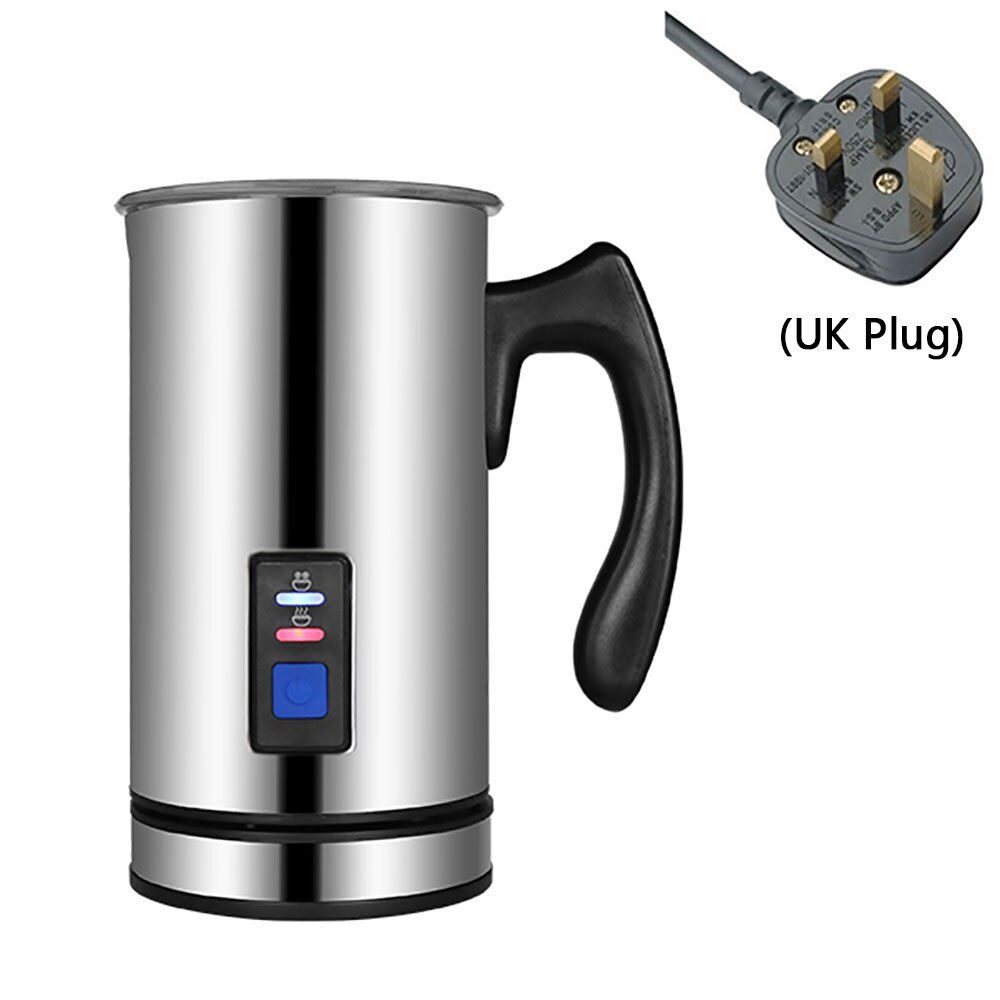 Espumador de leche eléctrico para uso comercial, ordeñador automático de café, 500W, potente, espuma de leche delicada, 3 funciones para el hogar y la Cafetería: KR / With UK  plug