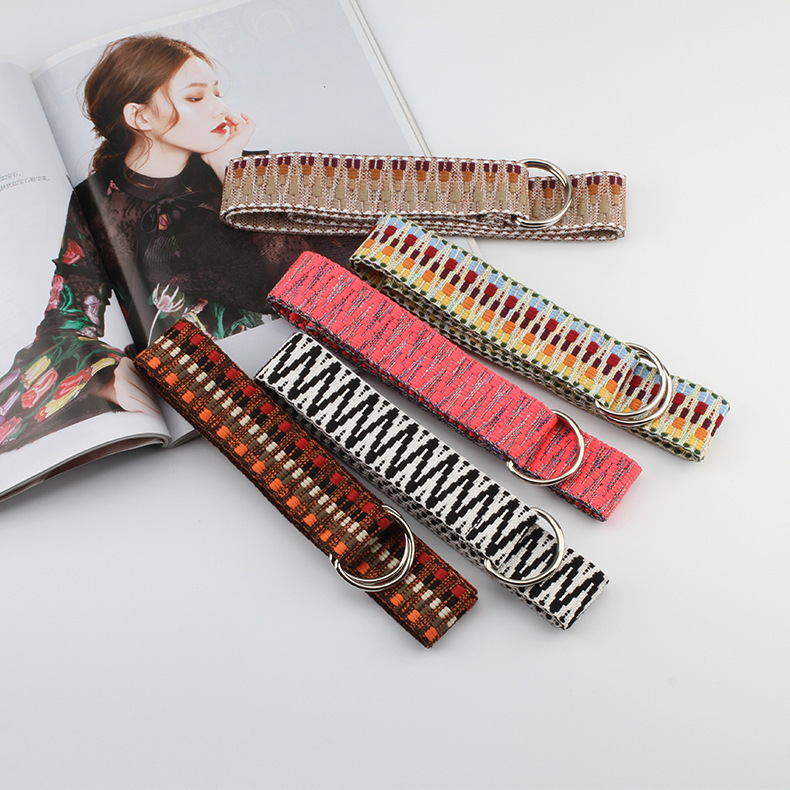 Lærred bælte forlænge lærred bælte litterær stil unisex studerende bælte trend d ring dobbelt spænde bælte