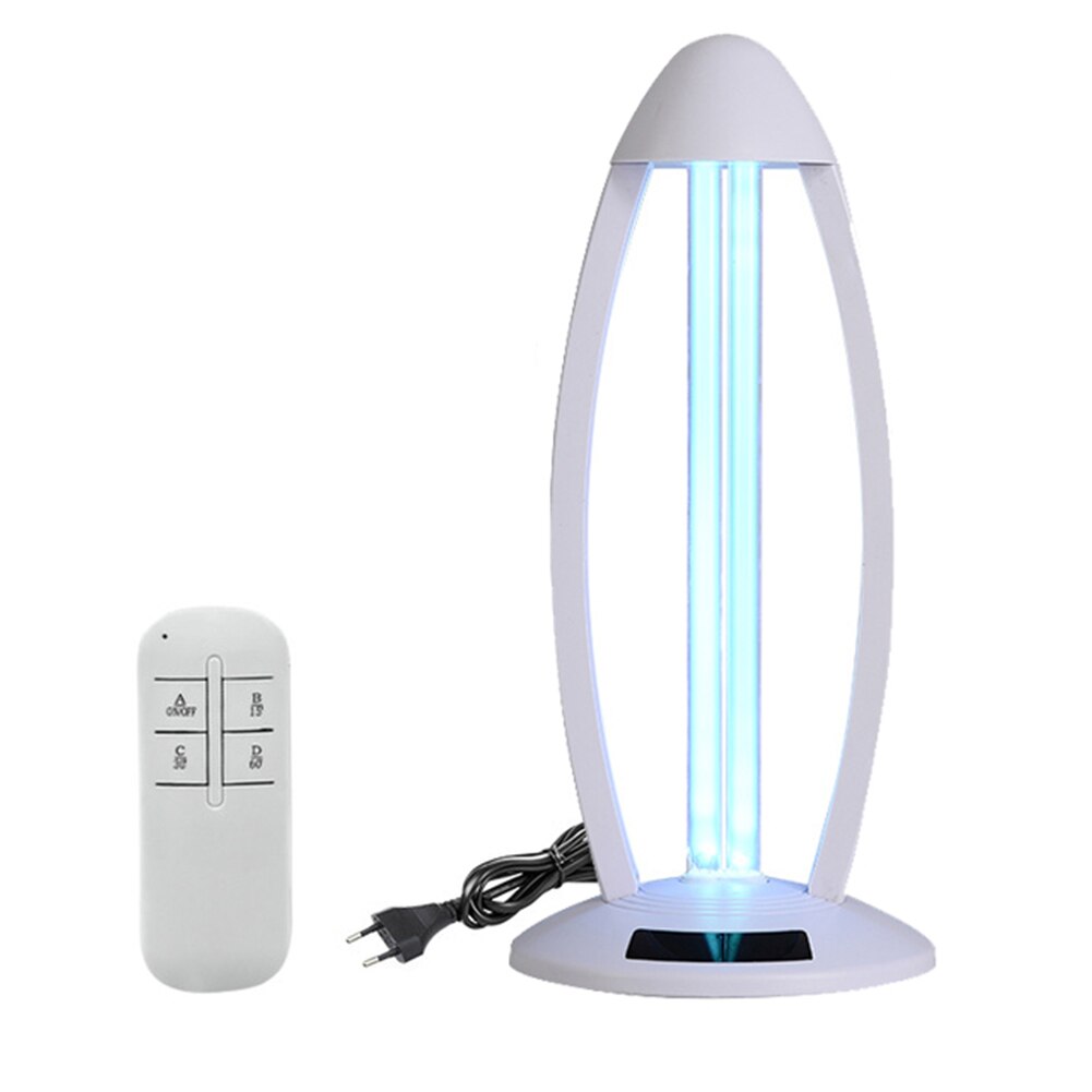 38W Portable UVC Ozone Sterilizer Lamp Remote Control Disinfection Light Ultraviolet Disinfection Germicidal Light: EU 220V