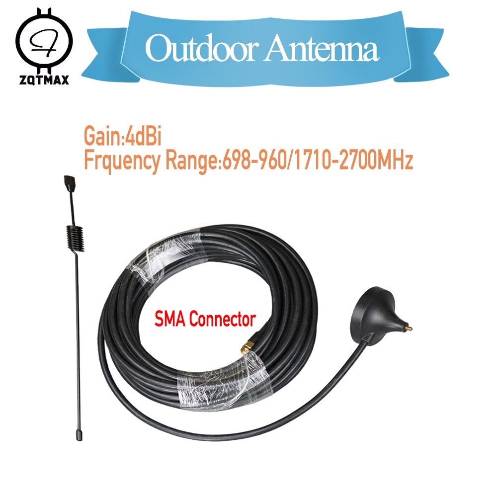 ZQTMAX-antena pequeña con ventosa para coche, repetidor gsm 3g dcs GPRS, 900, 1800, 2100, amplificador de señal LTE