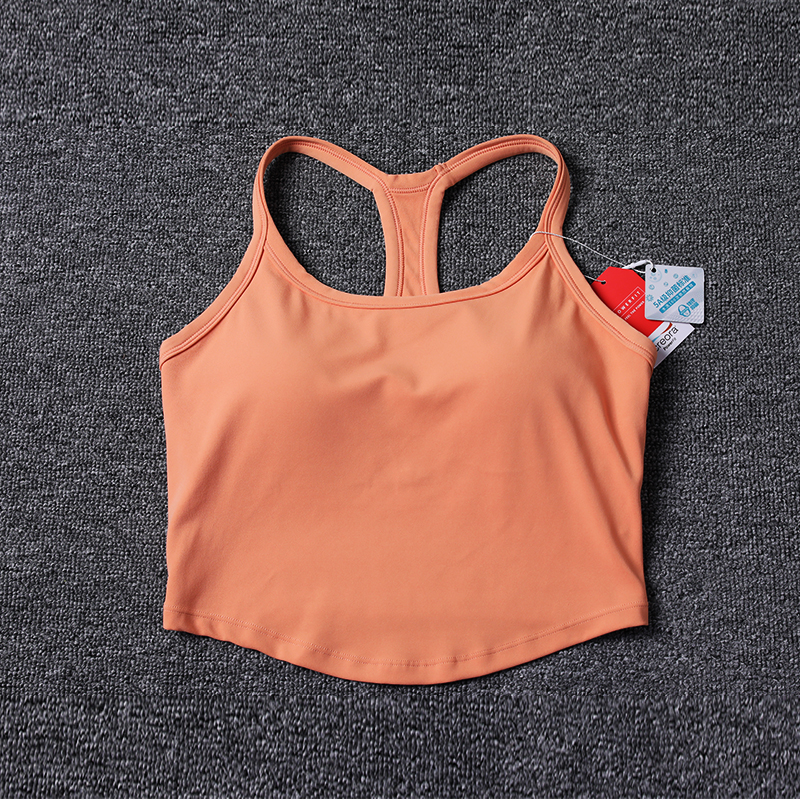 Einteilige sexy Yoga Unterwäsche Weibliche Professionelle Pilates Schulungen Bh Laufen Fitness Halfter Spitzen: M / Orange