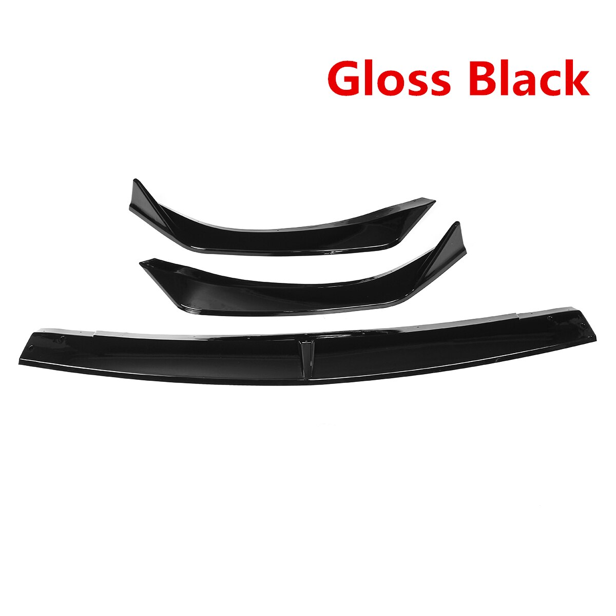 Black/Carbon Fiber Look Car Front Bumper Lip Splitter Diffuser Spoiler Protector Body Kit For Mazda 3 Sedan Axela: Glossy Black