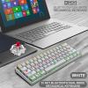 K28 Wireless Bluetooth 61-key Dual-mode Rgb Backlit Waterproof Mechanical Gaming Keyboard Entertainment For Desktop Pc Gamer: E