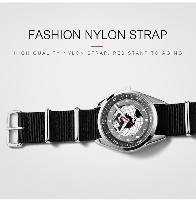 Addiesdive zegarek indywidualny modny styl Retro Pilot nylonowy pasek mineralny lustro stop 40mm Dial kwarcowy zegarek dla mężczyzn