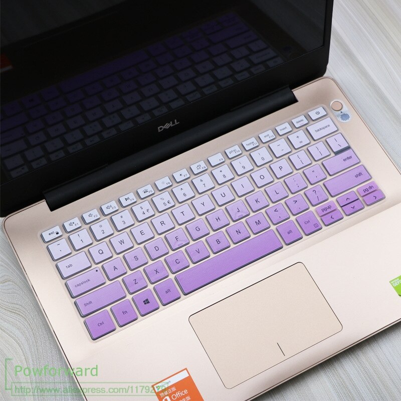 laptop keyboard cover skin for Dell Inspiron 14 5409 5405 5401 5402 5408 5498 5490 5406 5493 5400 nspiron 13 5391 5390 7306 7391: fadepurple