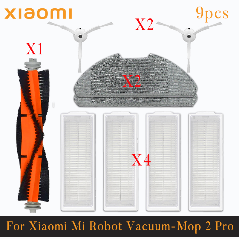 Voor Xiaomi Mi Robot Vacuüm-Mop 2 Pro/Lite MJST1SHW MJSTL Hepa Filter Mop Doek Belangrijkste Zijborstel Mijia Stofzuiger Accessoires: Bordeaux
