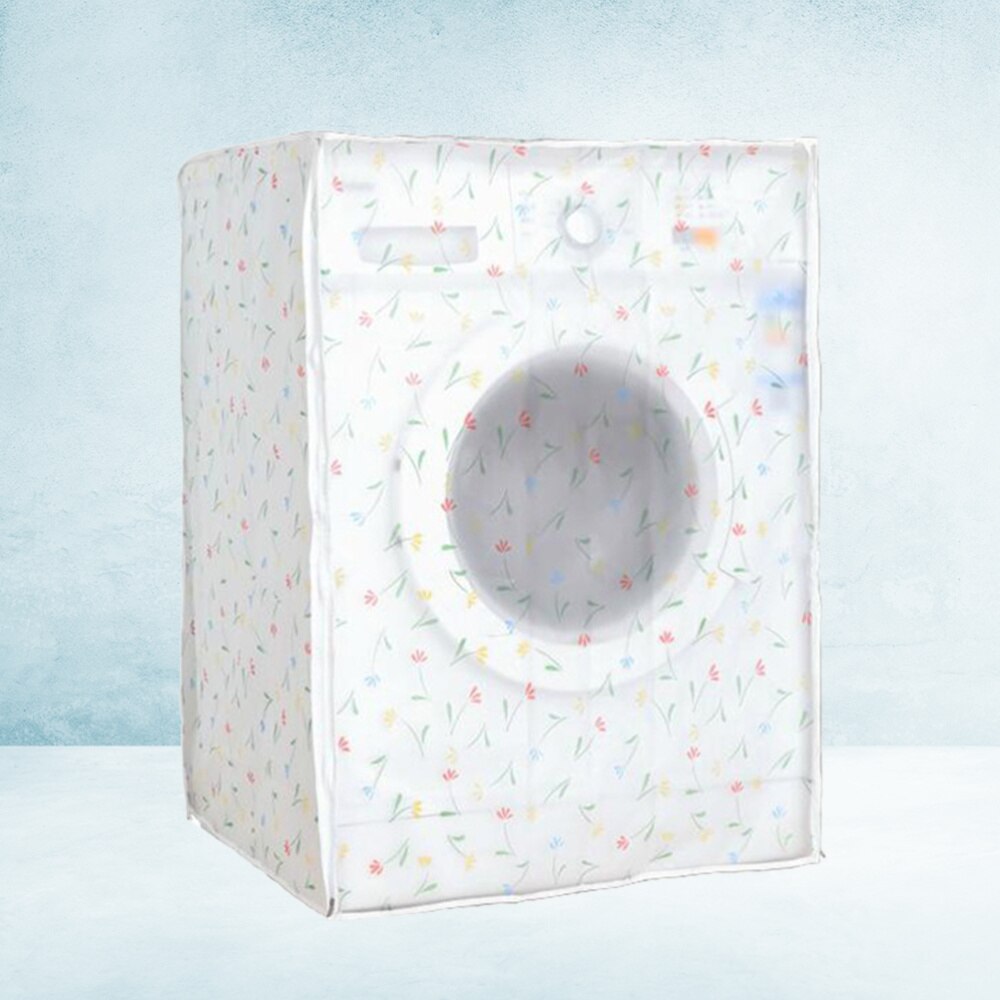Automatic Washing Machine Cover Premium PEVA Washing Machine Case Waterproof Anti-dust Washing Machine Protector for Home (60x55
