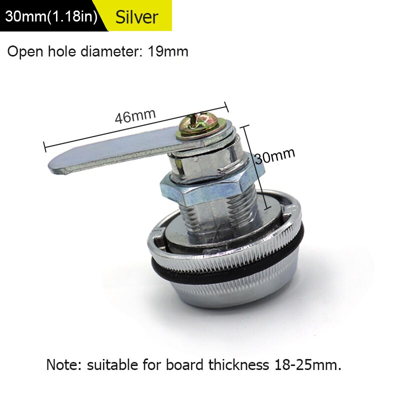 WHDT 3 digit security combination mailbox password coded lock zinc alloy cam lock locker for cabinet drawer storage unit: 30mm silver