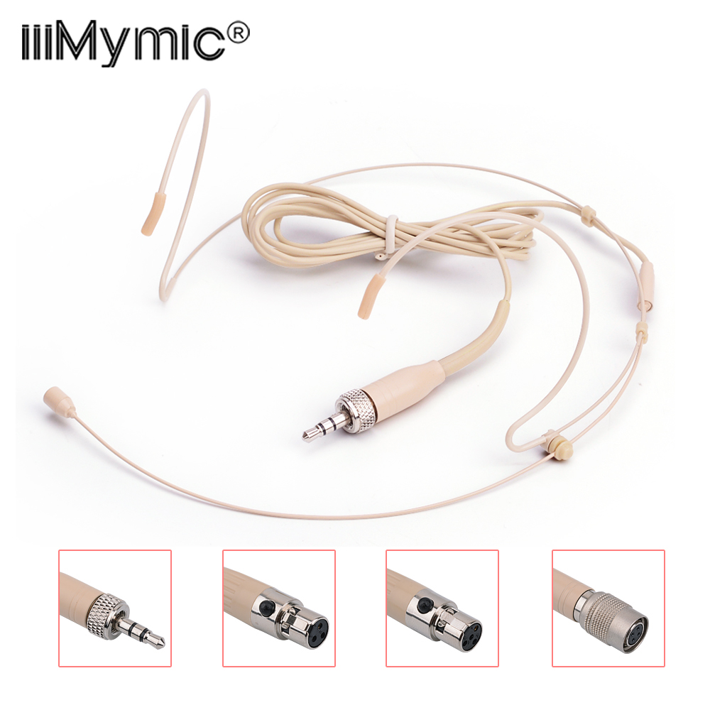 Profesjonalny mikrofon zestawu słuchawkowego do Sennheiser Shure AKG bezprzewodowy Bodypack 3.5mm zamykany 4pin 3 pin Mini XLR mikrofon na głowę
