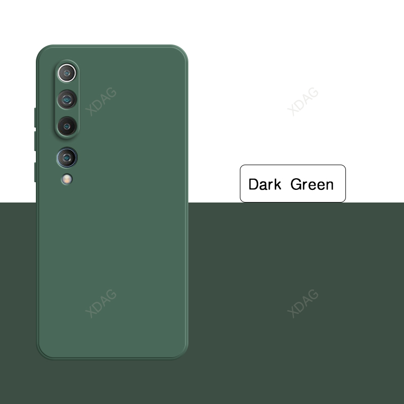 Husă de telefon originală de bază pentru xiaomi  mi 10 mi10 5g 6.67 ", silicon lichid simplu, pătrat, moale, carcasă spate de înaltă calitate: Gri închis