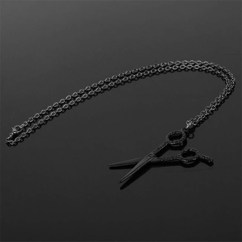 Collier en ciseaux pour hommes et femmes, bijoux pour salon de coiffure, outils pour sèche-cheveux, pendentifs pour coiffeur