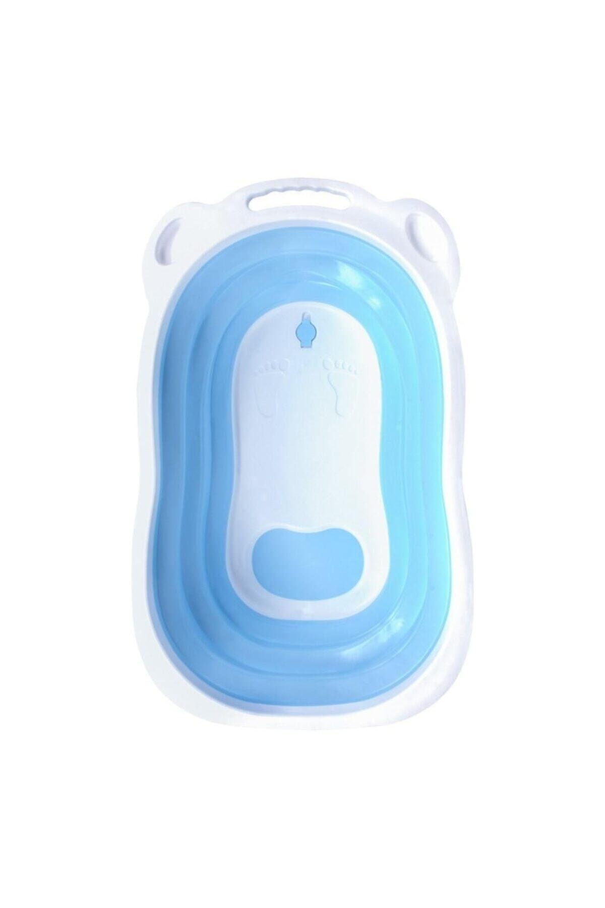 Baby Blue Folding Portable Occupy Bath Tub