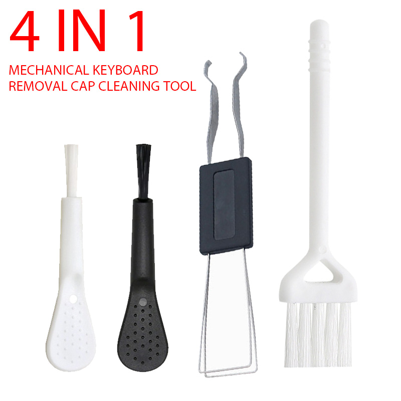 2in1 Mechanische Keyboard Key Cap Puller Universele Keycap As Remover Toetsenbord Knop Extractor Vervanging Reinigingsborstelgereedschap