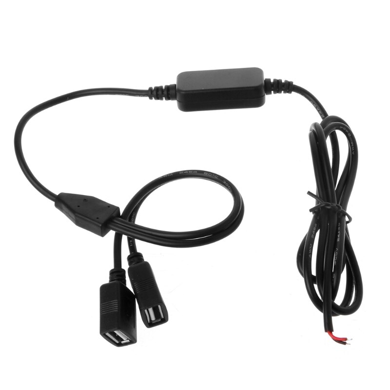 Car Charger Dual USB Female Plug 12V to 5V 3A DC to DC Power Supply Converter For DVR