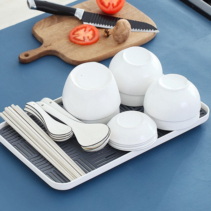 Drain Rack Plastic Dish Drainer Dryer Tray Large Sink Drying Rack Worktop Kitchen Organizer Sponge Holder Soap Dispenser Holders