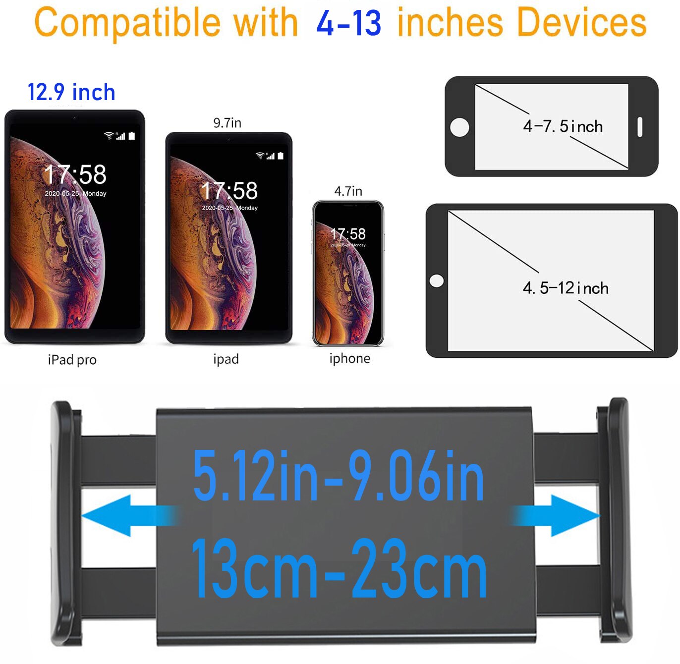 1.7m height Tablet Stand for iPad pro 12.9 air 2 3 4 Tripod Floor Holder Adjustable Tablet Mount mobile phone