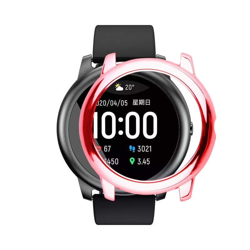 Voor Xiaomi Haylou Solar LS05 Vacuüm Plating Metalen Beschermende Shell Anti-kras En Vingerafdruk Smart Horloge Bescherming Case