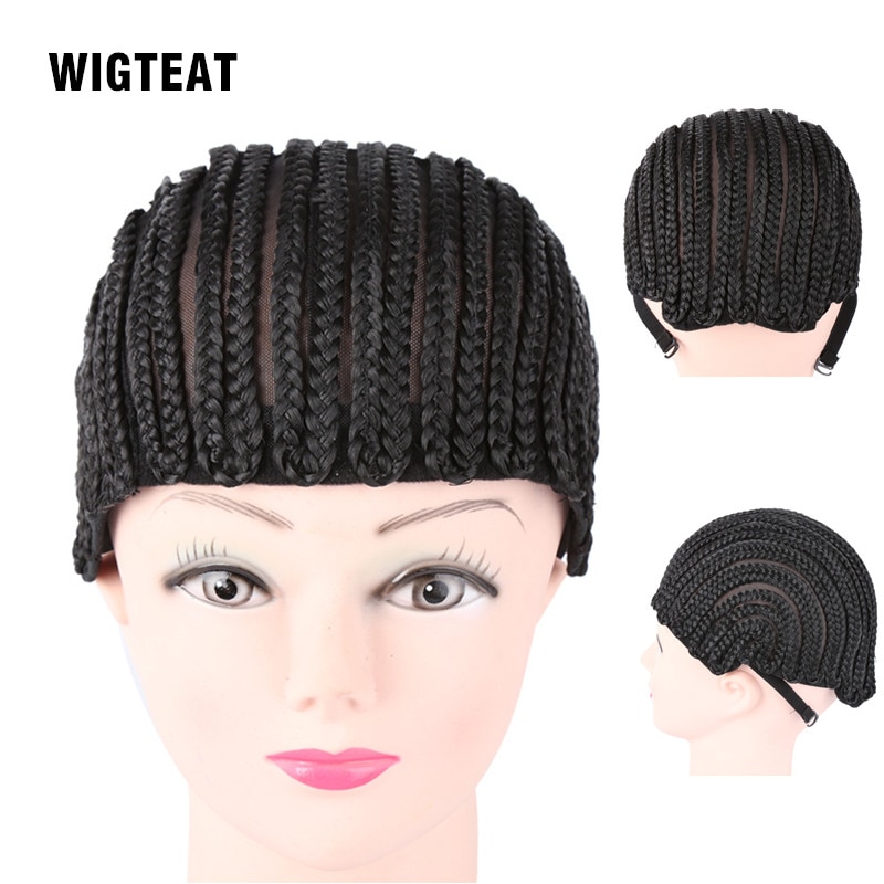 Cornrow Wig Caps For Making Wigs Adjustable Strap Braided Cap For Weave Wig Crochet Braids Women Hair Products Hairnets Easycap