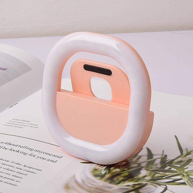 Universele 3W Selfie Lamp Mobiele Telefoon Lens Draagbare Flash Ring Mini Led Lichtgevende Ring Clip Light Voor Iphone 8 7 6 Plus Samsung