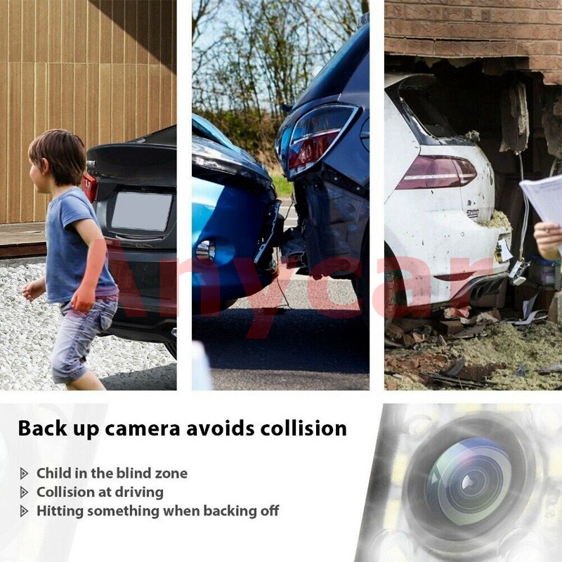 Rear View Camera Car Reverse Camera Universal 2 LED Night Vision Backup Parking Waterproof Parking Assistance Camera