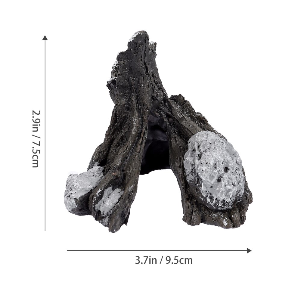 Reptile Terrarium Hiding Hut Lizard Dragon Beard Cage Hideout Landscape Habitat