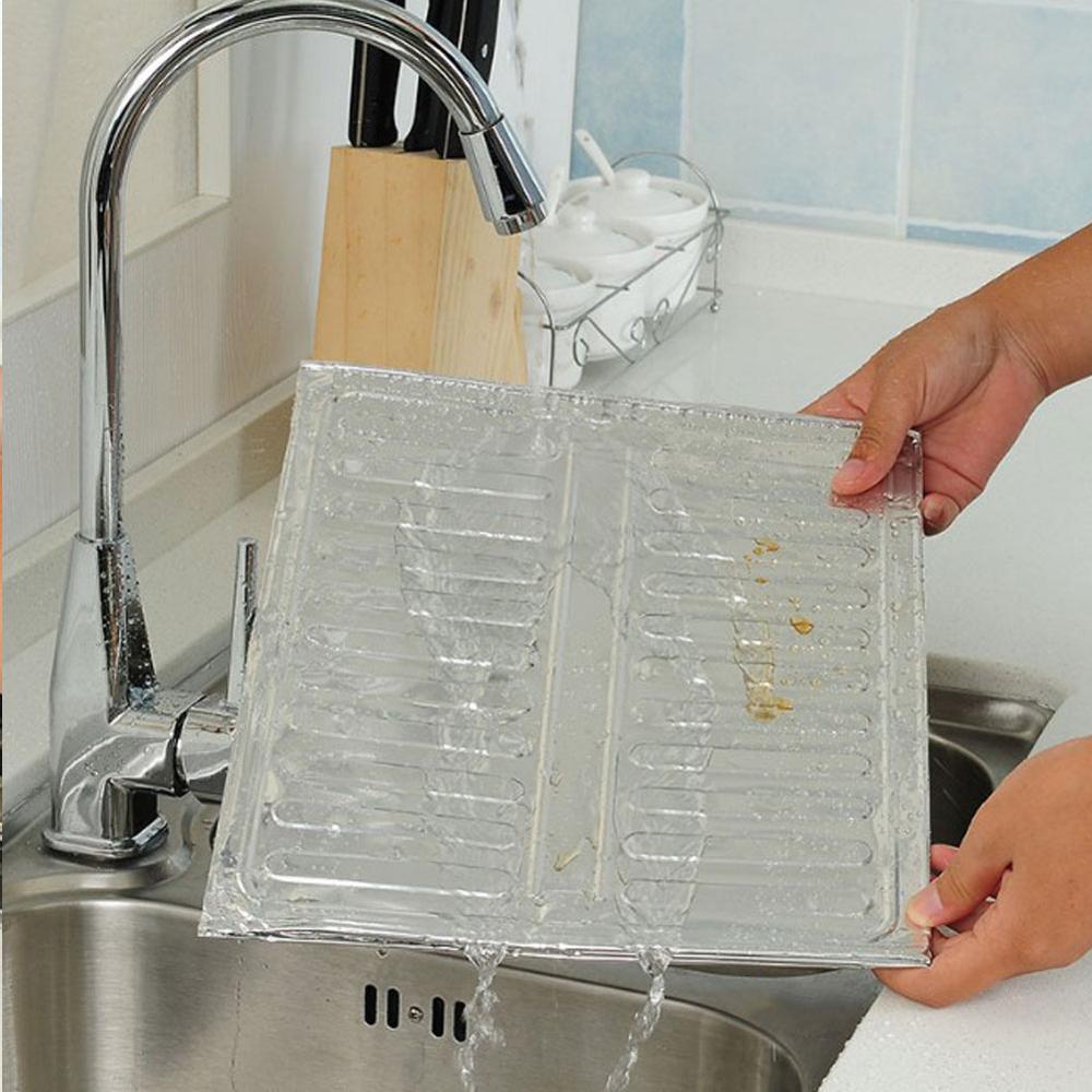 Kitchen Aluminium Anti-oil Plate Foldable Stove Heat Insulation Splash Proof Baffle Wall Protected Screens Kitchen Accessories