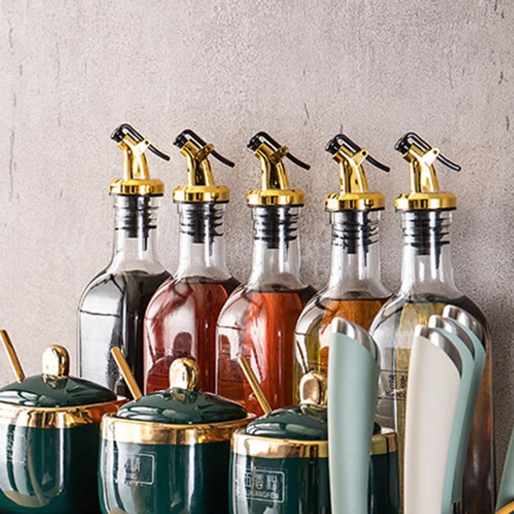 Tapón dispensador de aceite de oliva, tapón de botella, vinagre, salsa, herramienta de cocina, 2 uds.