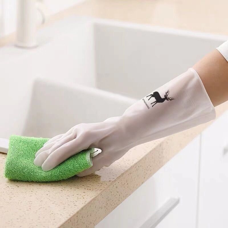 3 Pair kitchen dish washing gloves household dishwashing gloves rubber gloves for washing clothes cleaning gloves for dishes