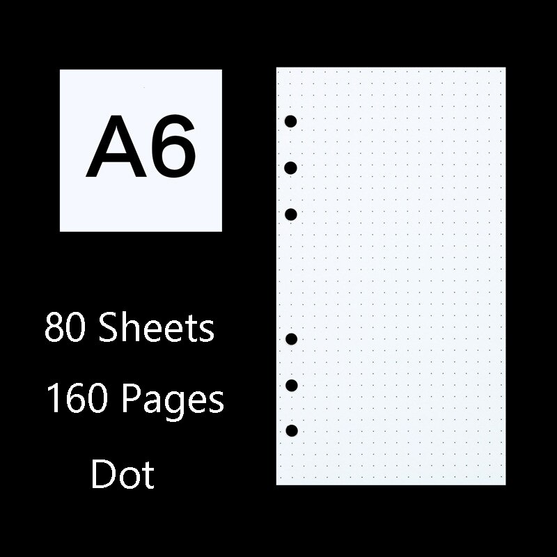 80 Sheets Business A5 A6 Loose Leaf Notebook Refill Spiral Binder Index Inside Page Monthly Weekly To Do List Paper Stationery: 14