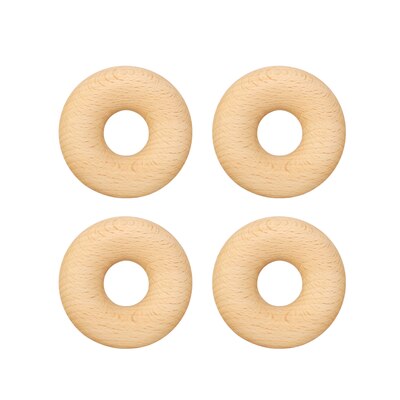 4 stk donut form mini bøg sort valnød taske klips hjem opbevaring organisator køkken værktøj til snacks cookies chips: Bøg