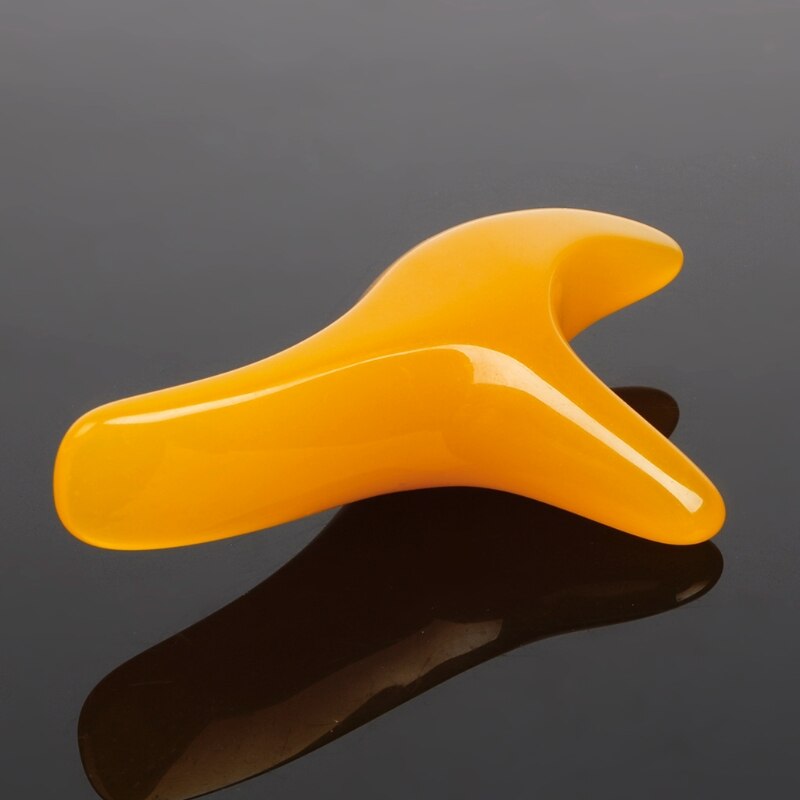 Maange driehoekige hars gele voetmassage voor triggerpointtherapie pedicure lichaamsmassage-apparaat bevordert de bloedsomloop