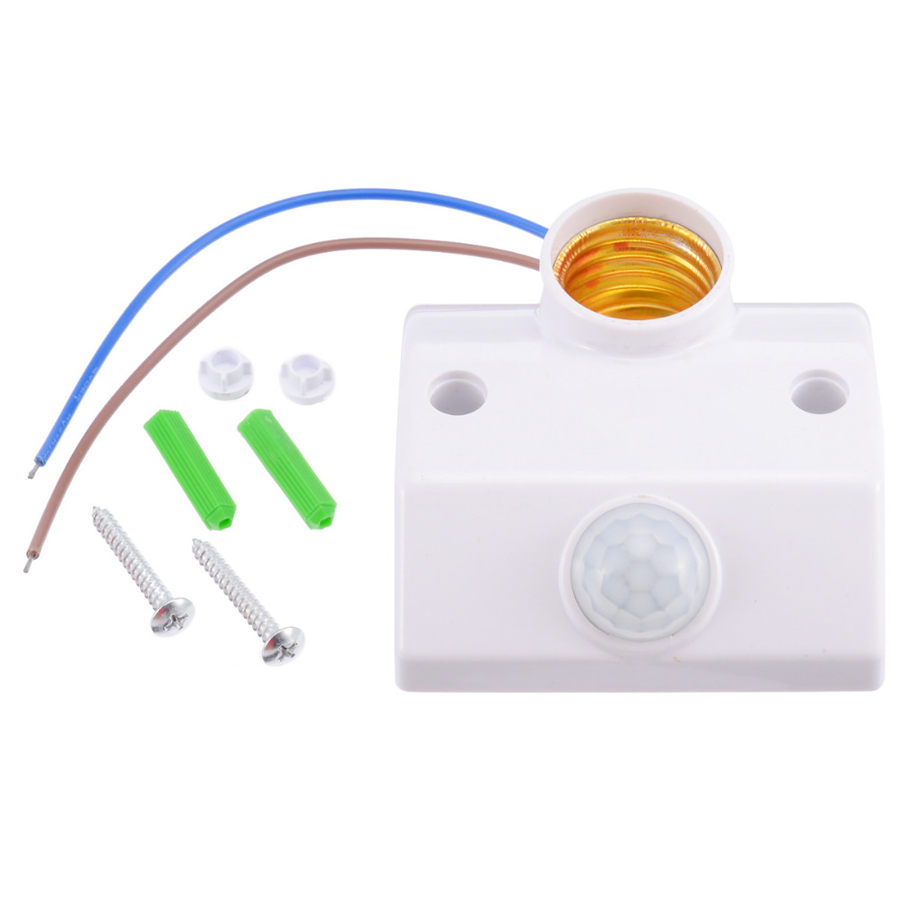 E27 PIR Infrared Motion Sensor LED Light Lamp Holder LED Lamp Base PIR Motion Sensor Switch Light Holder Socket