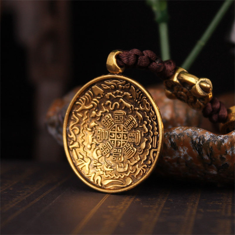 Colgante Budista Tibetano Tíbet Sidpaho Zodiaco Vajra Dorje nudo sin fin amuleto