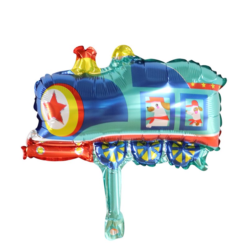 10 pçs mini carro dos desenhos animados balões caminhão de bombeiros trem ambulância globos presentes das crianças festa de aniversário decorações do chuveiro do bebê decoração: tour car