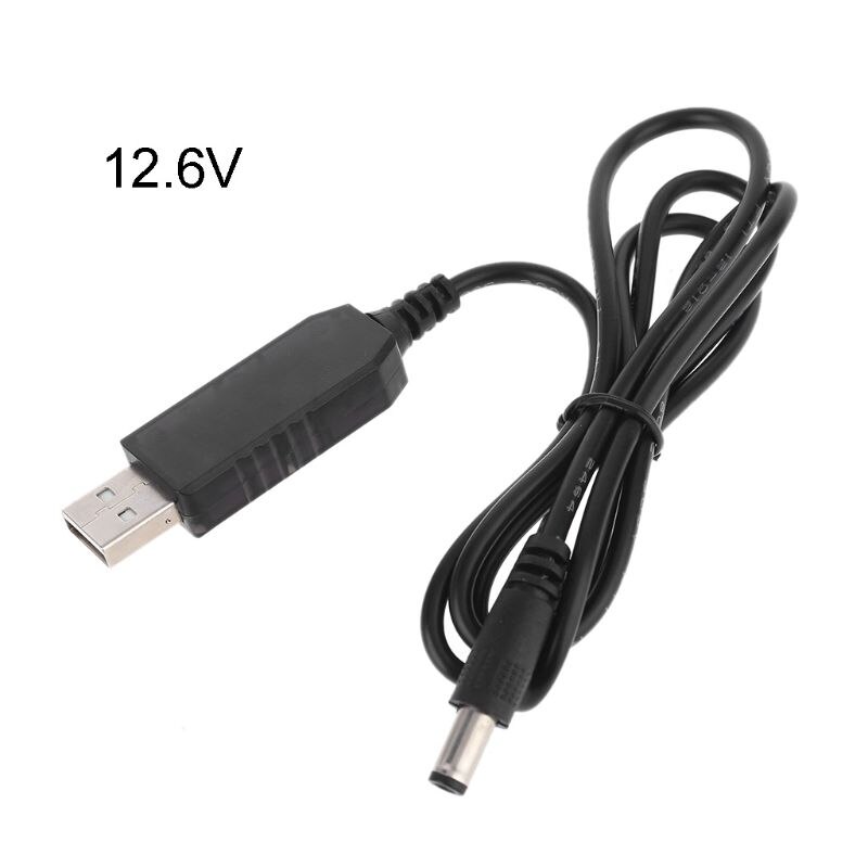 Usb  til 4.2v 8.4v 12.6v 5.5 x 2.1mm ladekabel omformerkabel til 18650 batterier: C