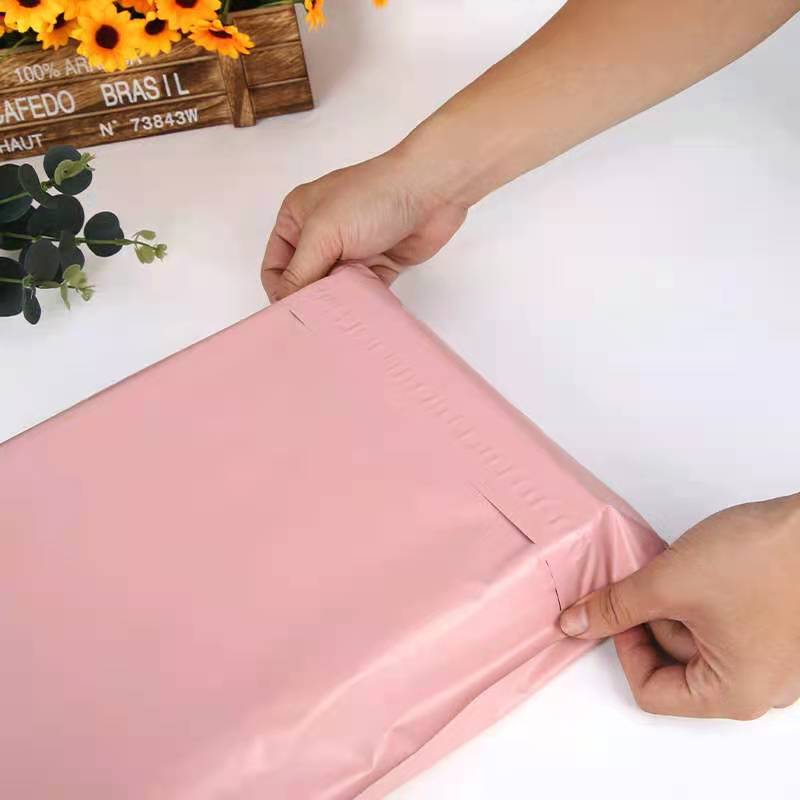 50Pcs/Lot Pink Envelope Storage Bags PE Plastic Courier Bag Waterproof Self Adhesive Seal Pouch Mailing Bags